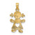 14k Playful Girl w/Cut Out Heart Charm C4016