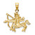 14k Large Sagittarius Zodiac Charm C3175