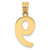 14k Polished Etched Number 9 Pendant AEN09