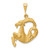 14k Satin Diamond-cut Capricorn Zodiac Charm C473