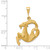 14k Satin Diamond-cut Capricorn Zodiac Charm C473
