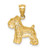 14K Diamond-cut Mini Schnauzer Pendant C4730