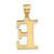 10K Polished Etched Letter E Initial Pendant 10YC1437E