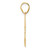 14k Polished Block Number 34 Pendant BN34