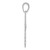 14K White Gold Lace Trim Cross Pendant C4184W