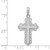 14K White Gold Lace Trim Cross Pendant C4184W