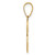 14k Polished Block Number 3 Pendant BN03