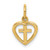 14k Cross in Heart Charm C1947