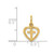 14k Cross in Heart Charm C1947