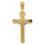 14K Two-tone Diamond-cut Lattice Cross w/Crucifix Pendant C4348