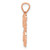 14k Rose Gold w/Rhodium Diamond-cut Butterfly Pendant C4499