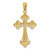 14K w/Rhodium Diamond-Cut Cross Pendant C4511