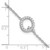 14KW Diamond Sideways Letter Q w/ 1in ext. Bracelet BM9951Q-024-WA