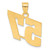 14k Polished Block Number 57 Pendant BN57