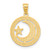 14K w/Rhodium Star & Moon Pendant C4640