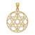 14k Star of David Circle Pendant C4453