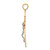 14k Tri-color Crucifix Pendant C3906