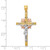 14k Tri-color Crucifix Pendant C3906