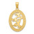 14k Chinese Happiness Symbol in Oval Frame Pendant C3044