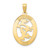 14k Chinese Happiness Symbol in Oval Frame Pendant C3044