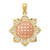 14K Two-Tone D/C Sunflower Pendant C4569