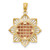 14K Two-Tone D/C Sunflower Pendant C4569