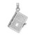 14k White Gold 3-D Holy Bible w/ Lord's Prayer Moveable Charm C3964W