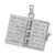 14k White Gold 3-D Holy Bible w/ Lord's Prayer Moveable Charm C3964W