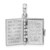 14k White Gold 3-D Holy Bible w/ Lord's Prayer Moveable Charm C3964W