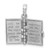 14k White Gold 3-D Holy Bible w/ Lord's Prayer Moveable Charm C3964W