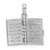14k White Gold 3-D Holy Bible w/ Lord's Prayer Moveable Charm C3964W