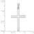 14K White Gold Solid Reversible Latin Cross Pendant C4205W