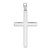 14K White Gold Solid Reversible Latin Cross Pendant C4205W