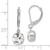 1928 Jewelry Silver-tone Clear Round Cut Crystals from Swarovski Dangle Leverback Earrings BF2394