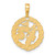 14k Solid Polished Golf Theme Pendant C2622