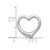 14K White Gold Polished Heart Chain Slide C2918W