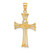 14K Claddagh Cross Pendant C4243