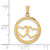 14K Polished Double Heart in Circle Pendant C4831
