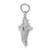 14K White Gold 3-D Conch Shell Charm C3368W