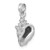 14K White Gold 3-D Conch Shell Charm C3368W