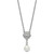1928 Silver-tone Crystal and Imitation Pearl 16in w/ 3in ext. Necklace BF2919