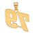 14k Polished Block Number 79 Pendant BN79