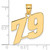 14k Polished Block Number 79 Pendant BN79