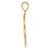 14K Polished Dangling Heart Pendant D2891