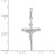 14K White Gold Stick Style Crucifix Pendant C4355W