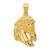 14k Solid Polished Open-Backed Horse Head Pendant C2419