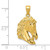 14k Solid Polished Open-Backed Horse Head Pendant C2419