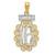 14k w/Rhodium Filigree SWEET 16 Pendant C2960