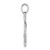 14K White Gold Solid Polished 3-D Anchor Pendant D1360W