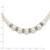 1928 Silver-tone Clear Crystal and Simulated Pearl 15in w/ 3in ext Necklace BF2457
